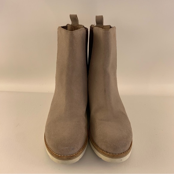 Cole Haan Johanna Tan Suede Wedge Boots - Picture 2 of 7